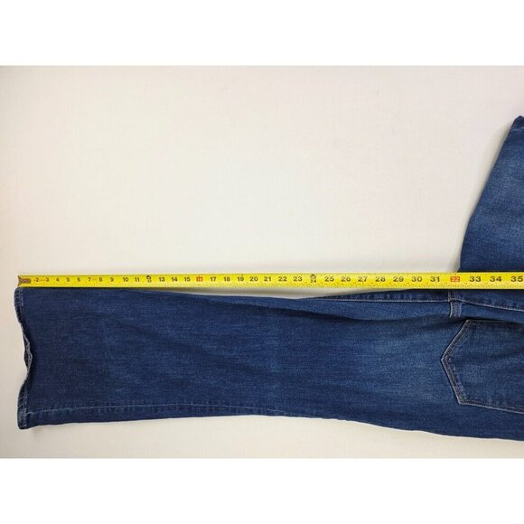 Gap 1969 Size 12 Regular Womens 31X32 Authentic Flare Blue Denim 5 Pocket Jeans - Picture 8 of 12